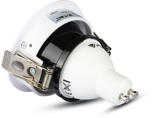 inbouwspot VT-874 8 x 4,2 cm GU10 aluminium wit/zwart
