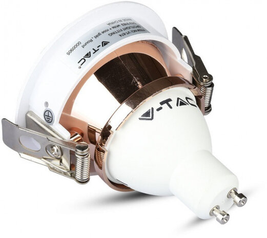inbouwspot VT-874 8 x 4,2 cm GU10 aluminium wit/ros&eacute;goud