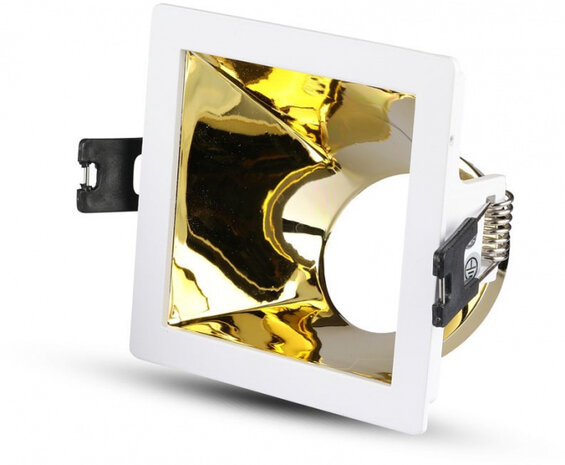 inbouwspot VT-875 8,5 cm GU10 IP20 aluminium wit/goud