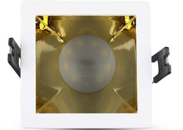 inbouwspot VT-875 8,5 cm GU10 IP20 aluminium wit/goud