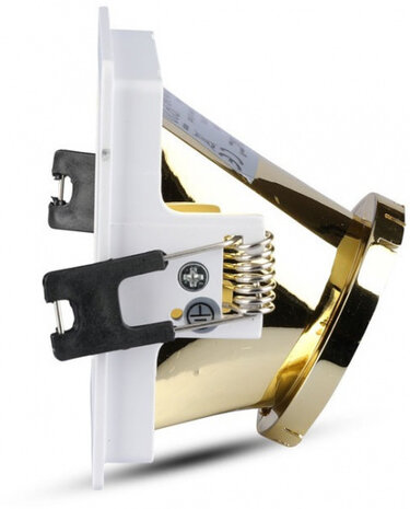 inbouwspot VT-875 8,5 cm GU10 IP20 aluminium wit/goud