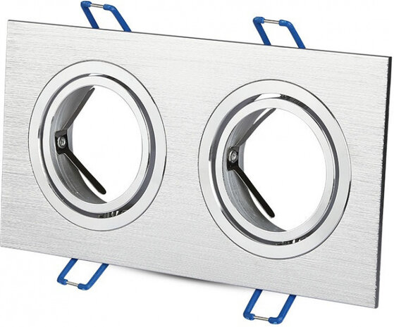 inbouwspot VT-783 GU10 9,1 x 17,3 cm aluminium zilver