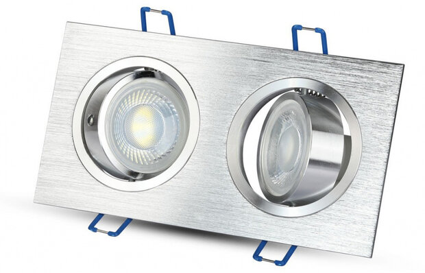 inbouwspot VT-783 GU10 9,1 x 17,3 cm aluminium zilver