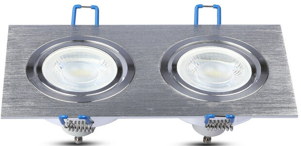 inbouwspot VT-783 GU10 9,1 x 17,3 cm aluminium zilver