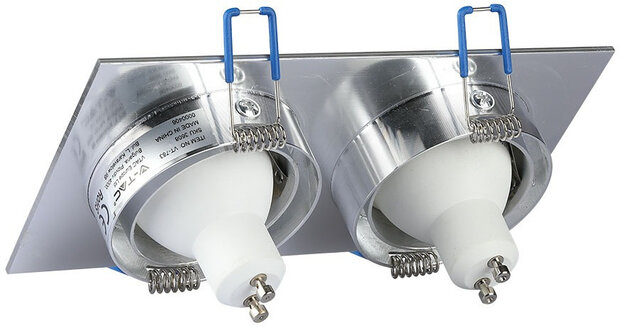 inbouwspot VT-783 GU10 9,1 x 17,3 cm aluminium zilver