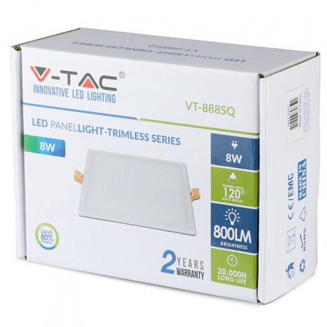 wandlamp VT-888 led 14 cm 3000K 800lm IP20 warm wit