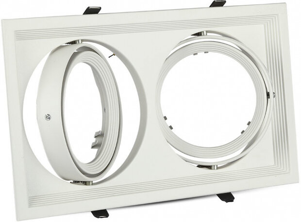 inbouwspot VT-7222 AR111 17,5 cm IP20 aluminium wit