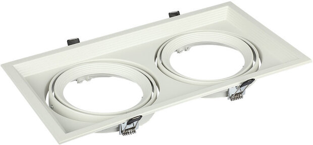 inbouwspot VT-7222 AR111 17,5 cm IP20 aluminium wit