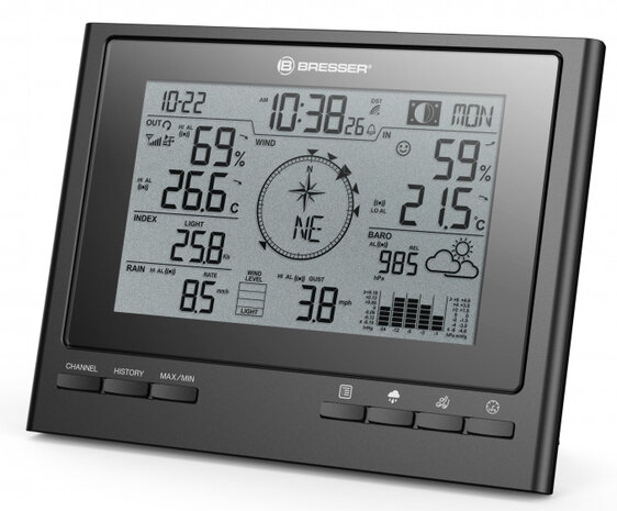 weerstation ClimateScout digitaal zwart/wit 2-delig