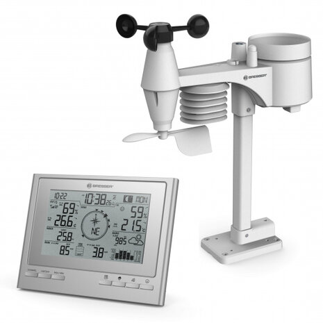 weerstation ClimateScout digitaal zilver/wit 2-delig