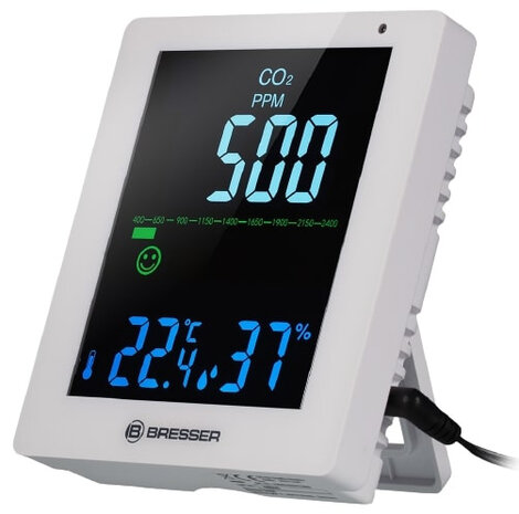 luchtkwaliteitsmonitor 220V binnen 12,3 x 11 cm wit