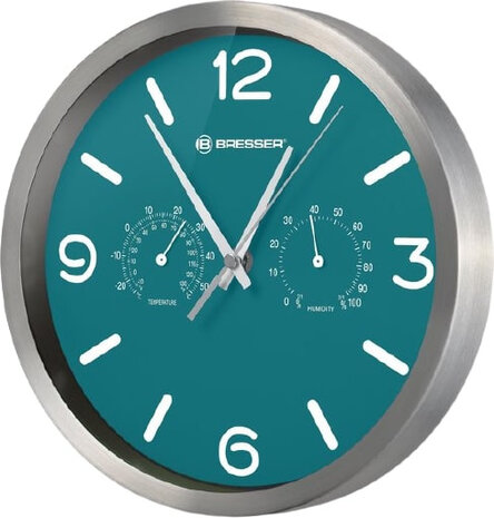 wandklok MyTime 25 x 25 cm aluminium turquoise