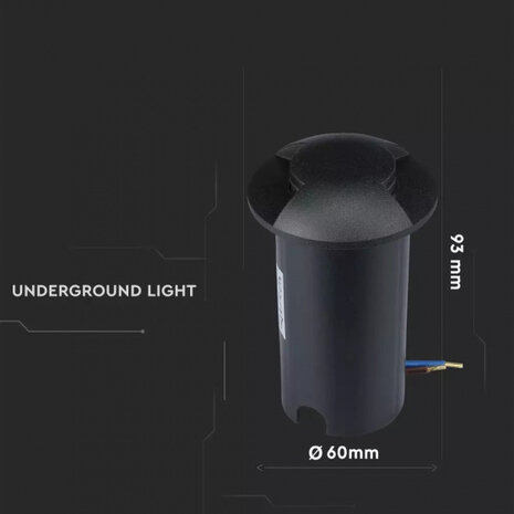grondspot VT-1161 led 12V 6500K IP67 zwart