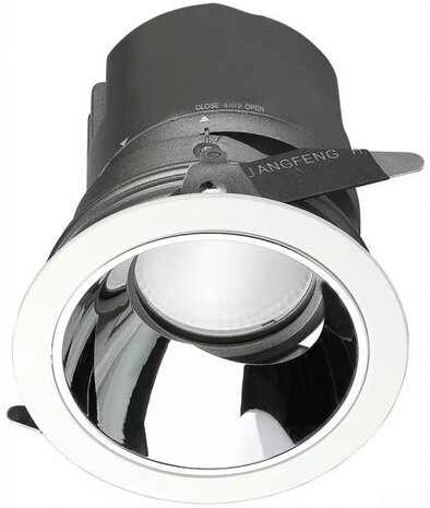 inbouwspot VT-2936 led 35W 3000K 2300lm rond zwart/wit