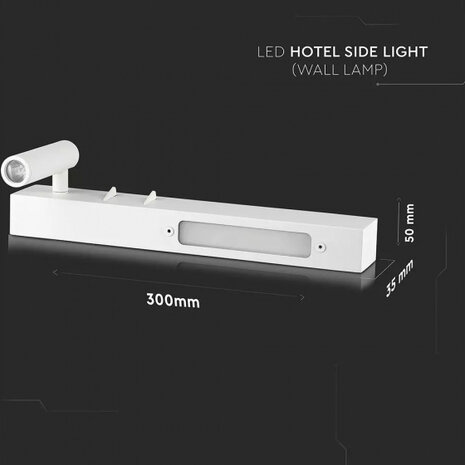 wandlamp  VT-2953 led 30 cm 9W 3000K 680lm wit