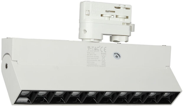 tracklight VT-431 led 25W 2700K 2000lm aluminium wit