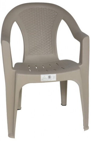tuinstoel 39 x 81 cm stapelbaar bruin