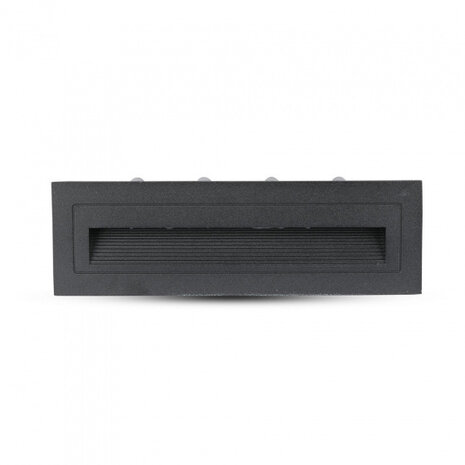 trapverlichting VT-856 6W 3000K 240lm 21 cm aluminium zwart
