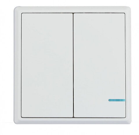 schakelaar VT-5132 2-voudig draadloos IP54 wit