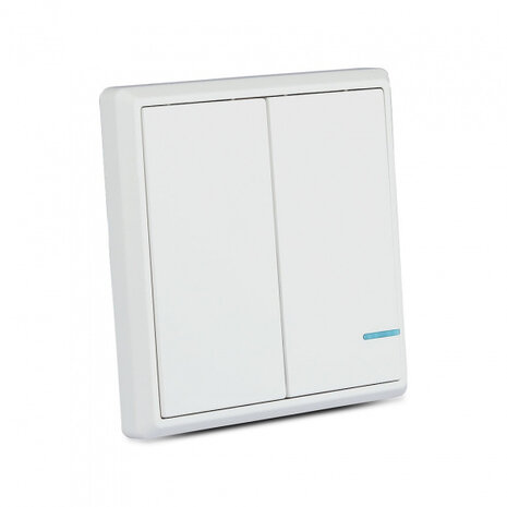 schakelaar VT-5132 2-voudig draadloos IP54 wit