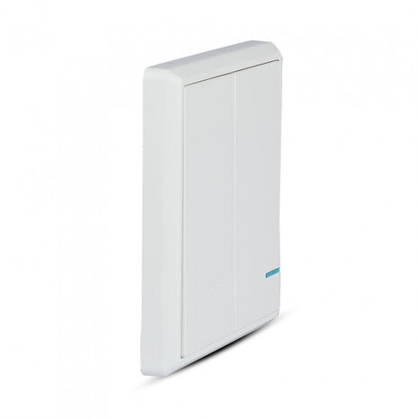 schakelaar VT-5132 2-voudig draadloos IP54 wit