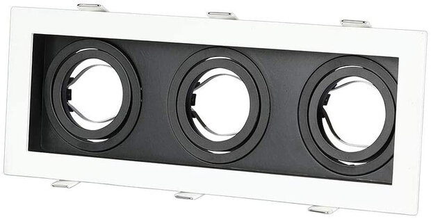 spot-fitting VT-887 GU10 27 cm IP20 aluminium zwart