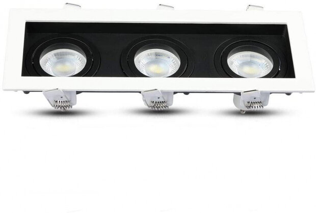 spot-fitting VT-887 GU10 27 cm IP20 aluminium zwart