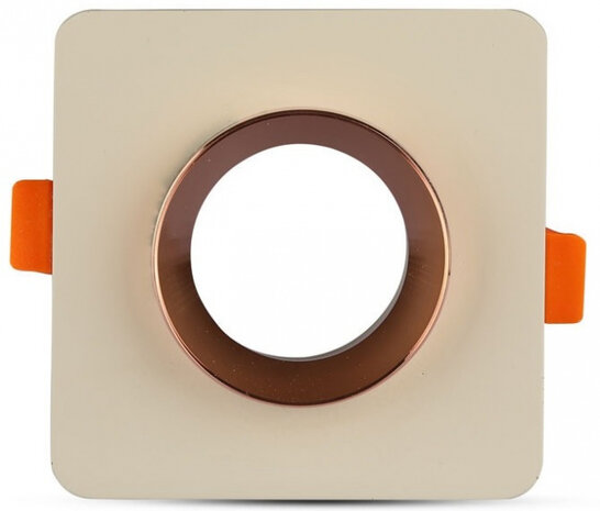 inbouwspot VT-862 GU10 35W 10 x 4 cm IP20 wit/ros&eacute;goud