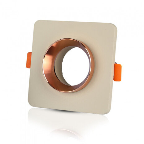 inbouwspot VT-862 GU10 35W 10 x 4 cm IP20 wit/ros&eacute;goud