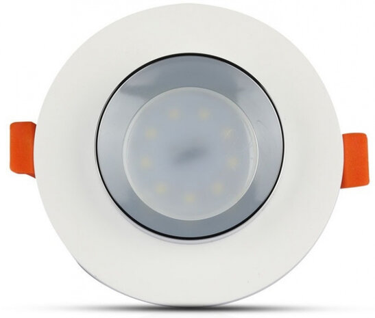 inbouwspot VT-862 GU10 35W 10 x 4 cm IP20 wit/chroom