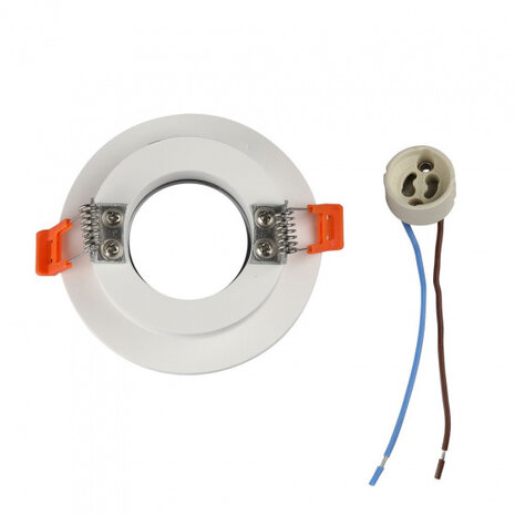 inbouwspot VT-862 GU10 35W 10 x 4 cm IP20 wit/chroom