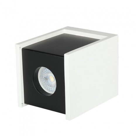 opbouwspot VT-860 GU10 35W 10 x 13 cm IP20 wit/zwart