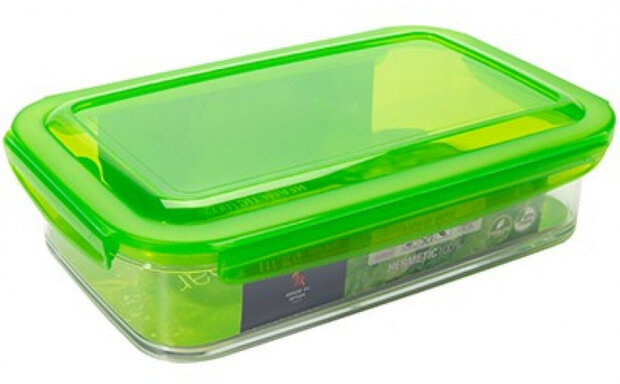 bewaardoos Tritan 1,2 liter 24 x 15,2 x 6,1 cm groen