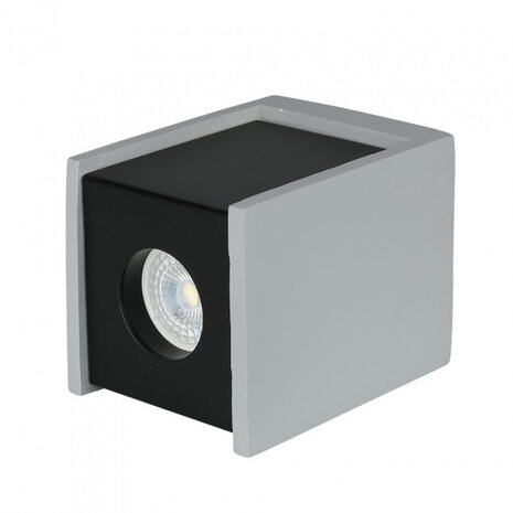 opbouwspot VT-860 GU10 35W 10 x 13 cm IP20 grijs/zwart
