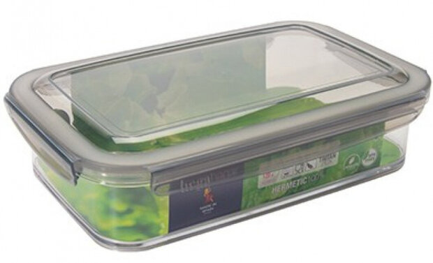 bewaardoos Tritan 1,2 liter 24 x 15,2 x 6,1 cm grijs