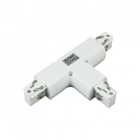 T-connector railverlichting 18 x 11 cm IP20 ABS wit