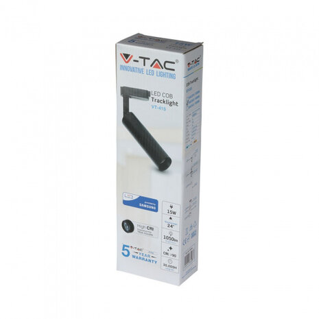 railspot VT-415 led 5000K 1050lm IP20 aluminium zwart