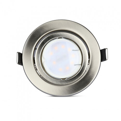 inbouwspot VT-4444 12 cm GU10 6400K 400lm zilver 3 stuks