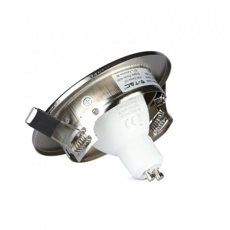 inbouwspot VT-4444 12 cm GU10 6400K 400lm zilver 3 stuks