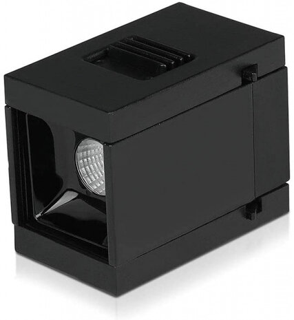 schijnwerper VT-4141 led 5,9 cm 1W aluminium zwart
