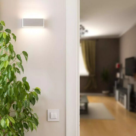 wandlamp VT-8057 12W 23 x 10 cm 4000K 600lm grijs