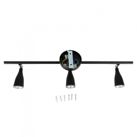 plafondlamp VT-813 13,5W 60 x 10 cm 3000K 1080lm zwart