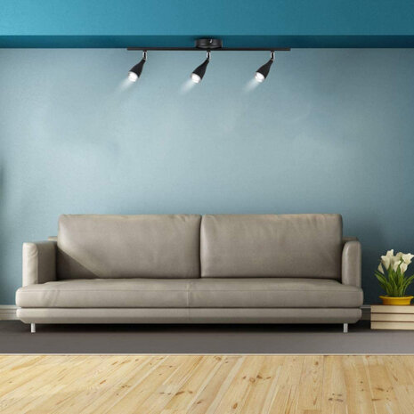 plafondlamp VT-813 13,5W 60 x 10 cm 3000K 1080lm zwart