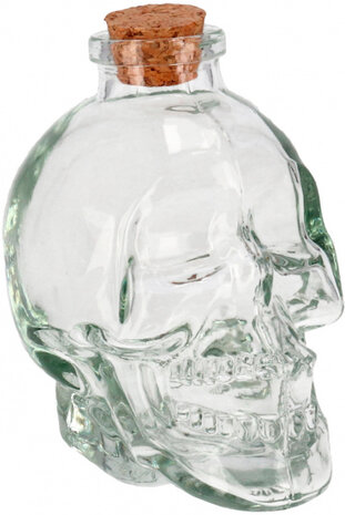 schedelkaraf 180 ml glas/kurk transparant/naturel