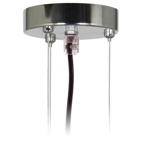 ophangset hanglamp 19 x 12 cm chroom zilver