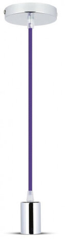 hanglamp VT-7338 E27 60W 100 x 6 cm staal paars/chroom