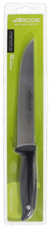 vleesmes Menorca 19 cm RVS zilver/zwart