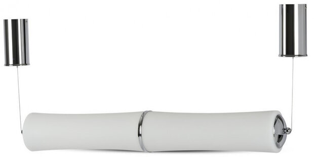 hanglamp VT-7049 led 200 cm 32W 2100lm 3000K staal wit