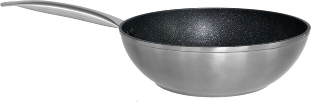 braadpan 51 x 29 x 12 cm aluminium zilver/zwart