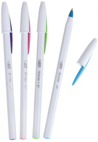 balpennen 1,2 mm 14 cm wit 4 stuks